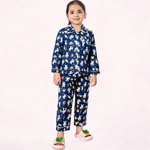 Dark_Blue_Cotton_Printed_Nightwear_For_Girls