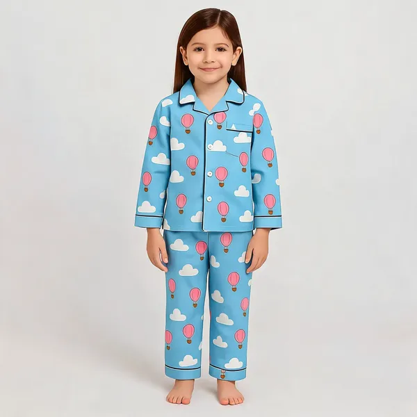 Blue_Cotton_Printed_Nightwear_For_Girls