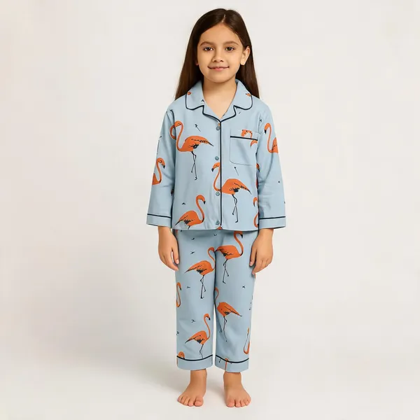 Blue_Cotton_Printed_Nightwear_For_Girls