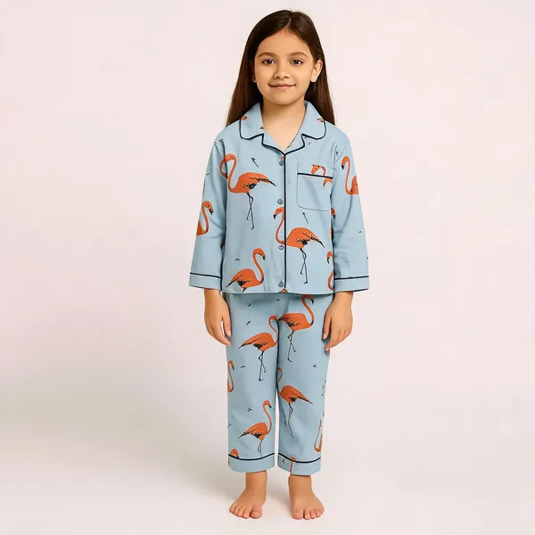 Blue_Cotton_Printed_Nightwear_For_Girls