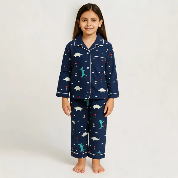 Dark_Blue_Cotton_Printed_Nightwear_For_Girls