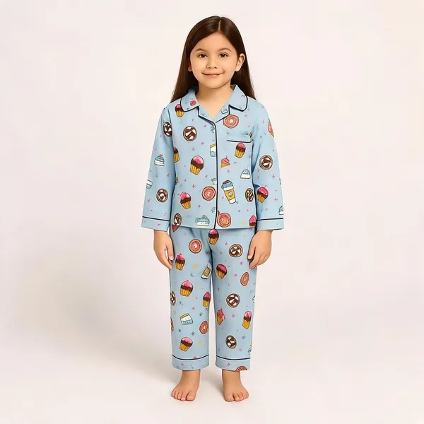 Blue_Cotton_Printed_Nightwear_For_Girls