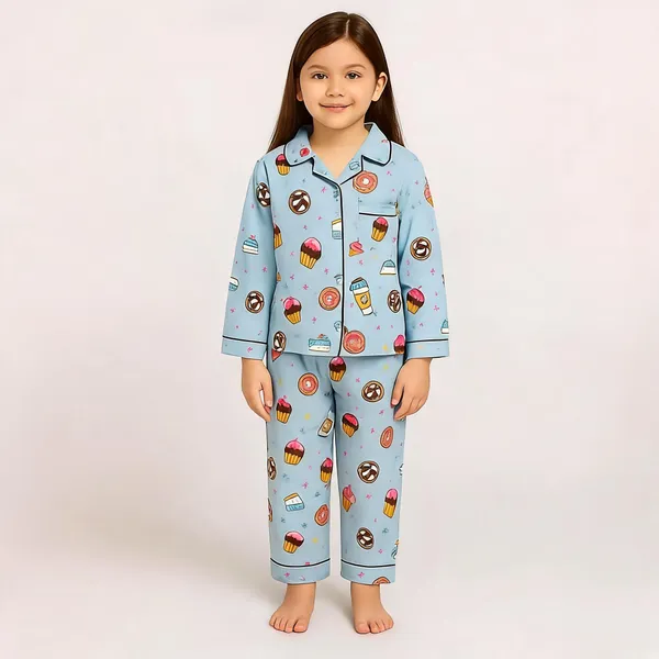 Blue_Cotton_Printed_Nightwear_For_Girls