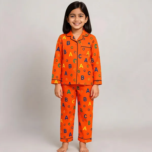 Orange_Cotton_Printed_Full_Sleeve_Nightwear_For_Girls