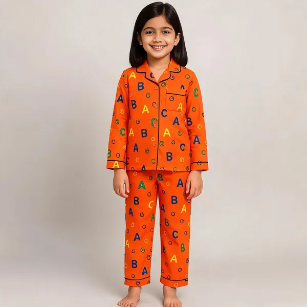 Orange_Cotton_Printed_Nightwear_For_Girls