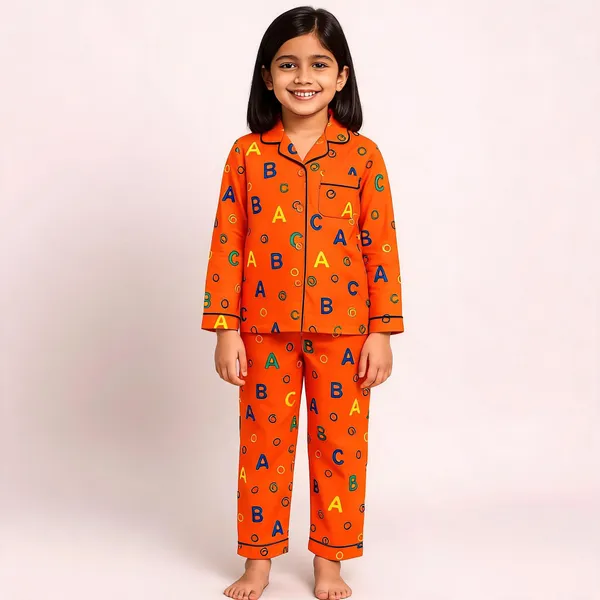 Orange_Cotton_Printed_Full_Sleeve_Nightwear_For_Girls