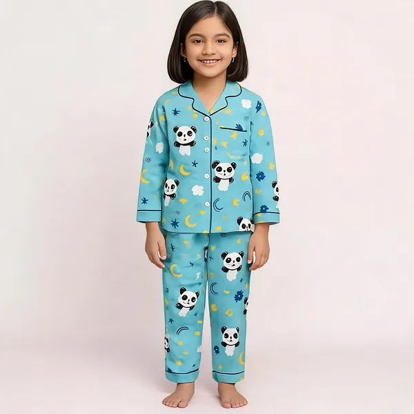 Blue_Cotton_Printed_Nightwear_For_Girls