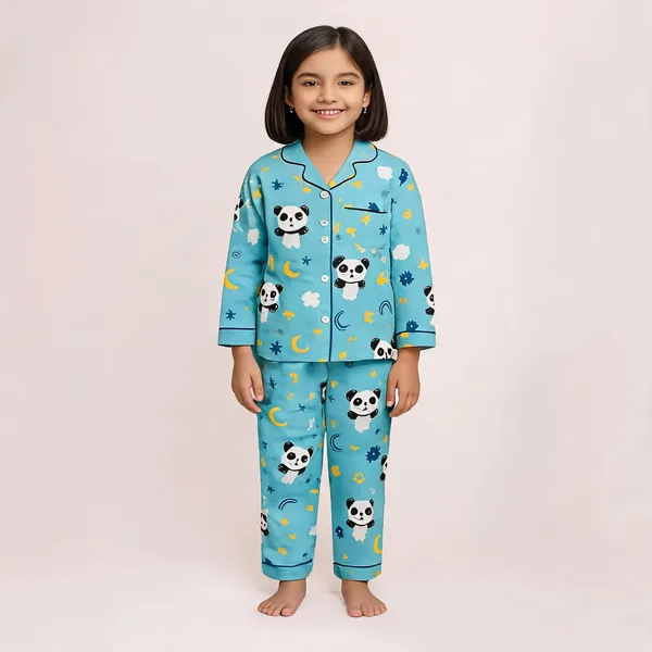 Blue_Cotton_Printed_Nightwear_For_Girls