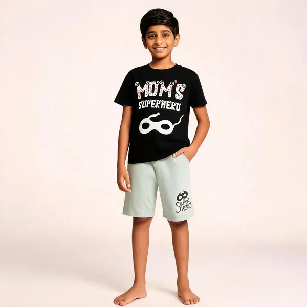 Black_Cotton_Printed_T-Shirt_Shorts_Set_For_Boys_Pack_Of_2
