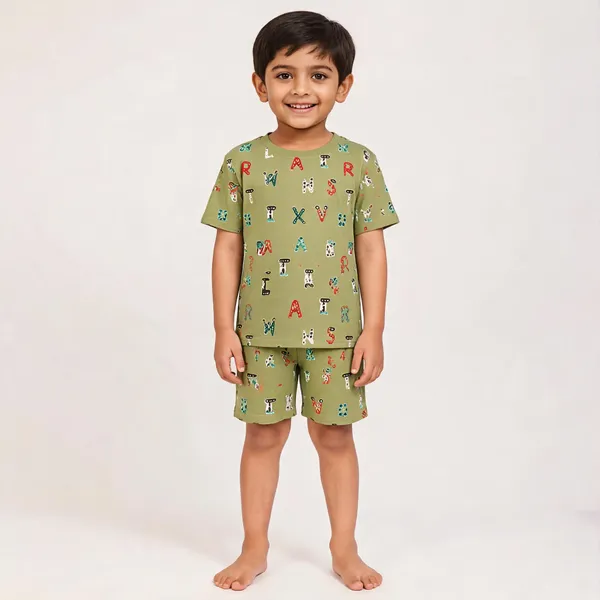 Green_Cotton_Printed_Half_Sleeve_Nightwear_For_Boys_Pack_Of_2