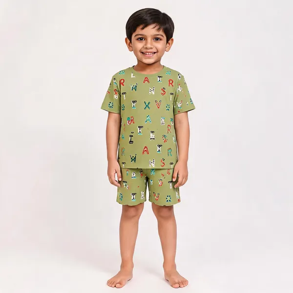Green_Cotton_Printed_Half_Sleeve_Nightwear_For_Boys_Pack_Of_2
