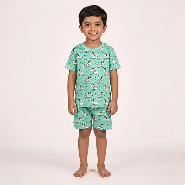 Green_Cotton_Printed_Half_Sleeve_Nightwear_For_Boys_Pack_Of_2