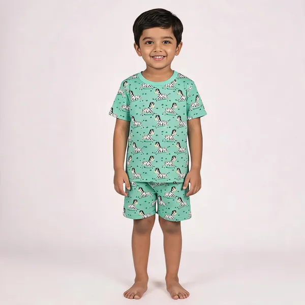 Green_Cotton_Printed_Half_Sleeve_Nightwear_For_Boys_Pack_Of_2