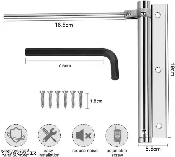 Silver_Surface_Mounted_Door_Closer_With_Installation_Kit