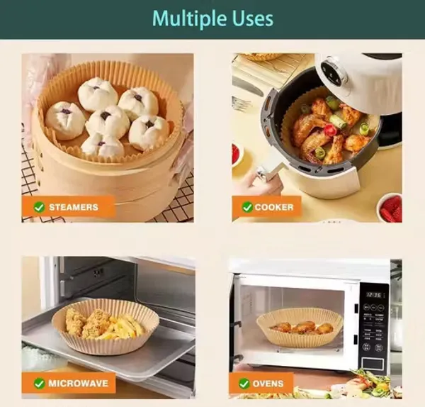 Paper_8_Inch_Disposable_Air_Fryer_Liners_100_Pieces