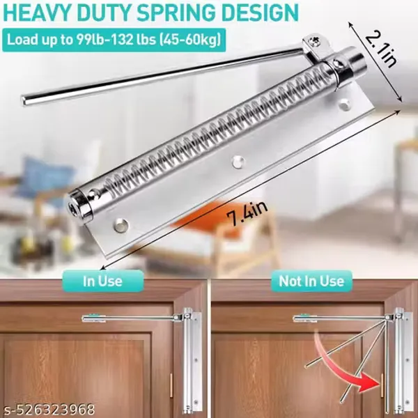 Silver_Surface_Mounted_Door_Closer_With_Installation_Kit