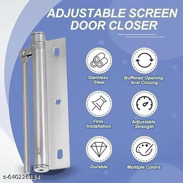 Silver_Surface_Mounted_Door_Closer_With_Installation_Kit