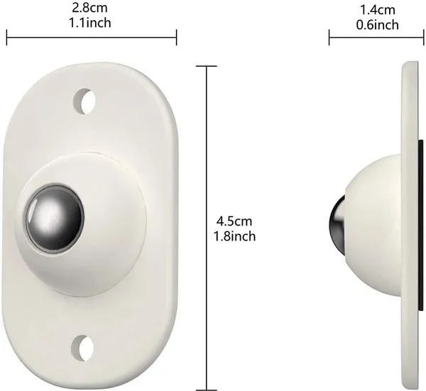 White_Ball_Caster_Wheel_With_Mounting_Plate