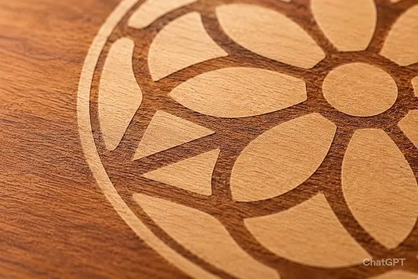 Wood_Floral_Engraved_Trivet_And_Coaster_Set