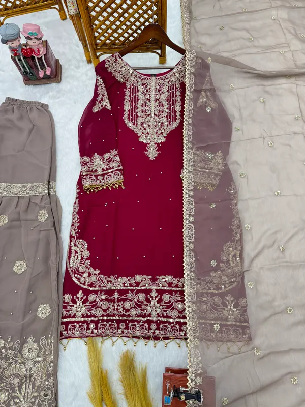 Maroon_Georgette_Embroidered_Sharara_Suit_For_Women