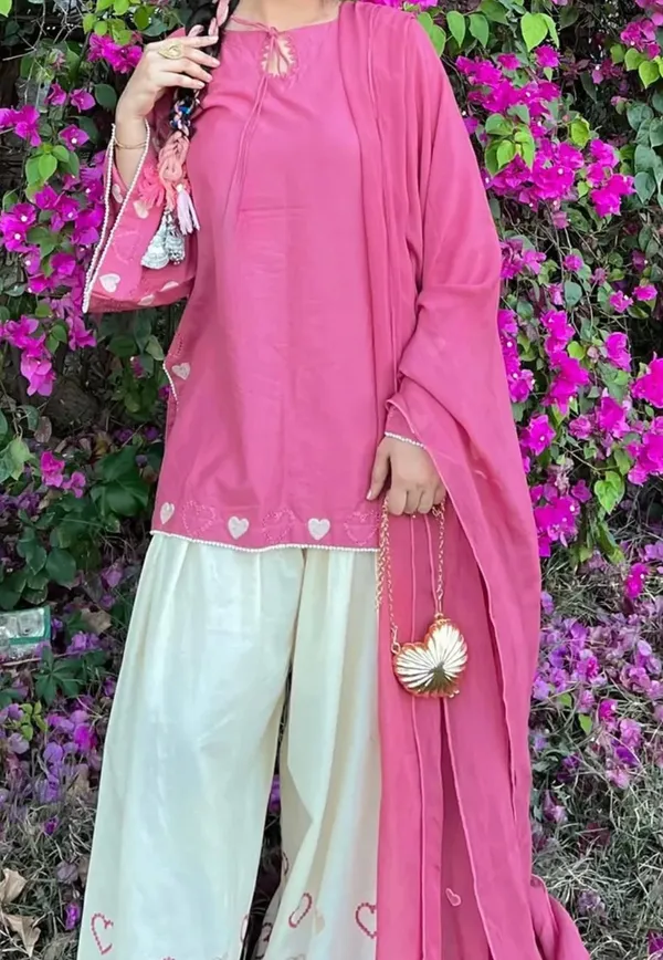 Pink_Silk_Straight_Heart_Motif_Kurta_Set_For_Women