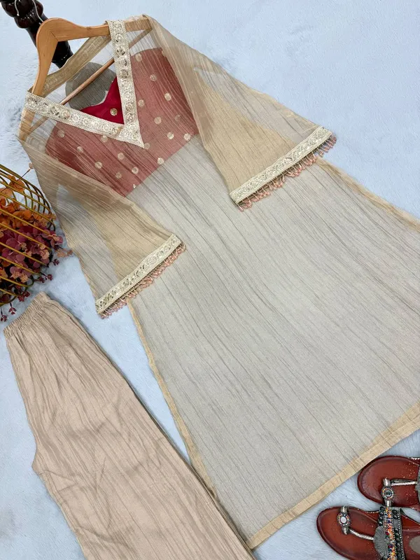 Brown_Tissue_Salsa_Embroidered_Kurta_Set_For_Women
