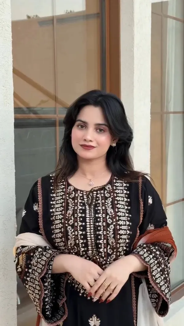 Black_Rayon_Embroidered_Ethnic_Kurta_Bottom_Dupatta_Set_For_Women