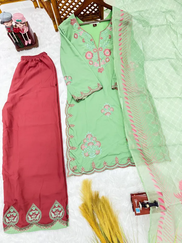 Green_Cotton_Floral_Embroidered_Straight_Suit_Set_For_Women