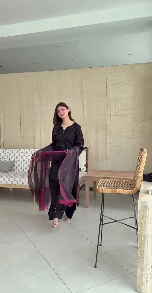 Launching_New_Designer_Party_Wear_&_festival_Look_Roaman_Silk_Top_Plazzo_&_Dupatta_Set