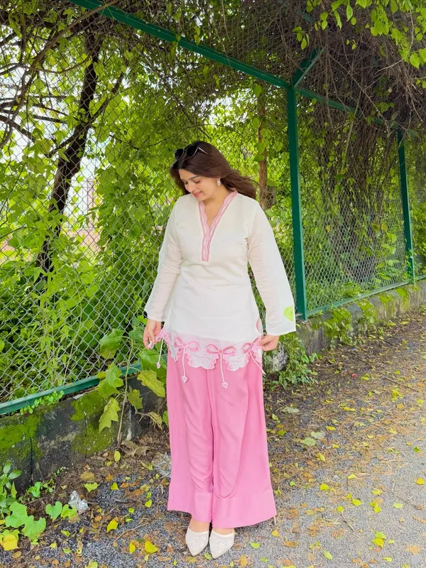 White_And_Pink_Cotton_Straight_Embroidered_Kurta_Palazzo_Set_For_Women