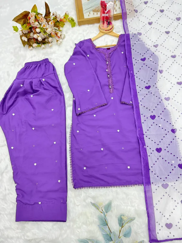 Purple_Cotton_Silk_Straight_Kurta_Set_For_Women