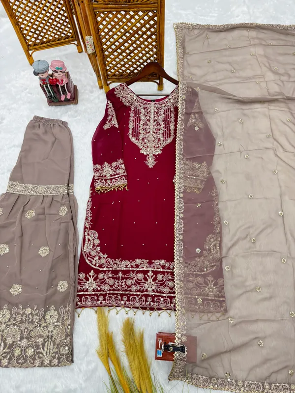 Maroon_Georgette_Embroidered_Sharara_Suit_For_Women