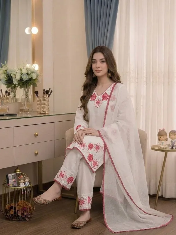 White_Floral_Embroidered_Kurta_Set_for_Women