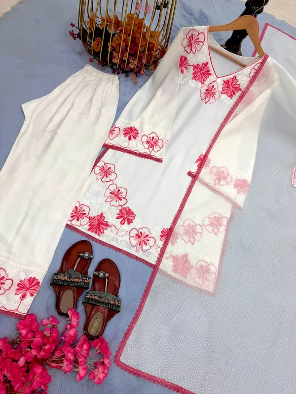 White_Floral_Embroidered_Kurta_Set_for_Women