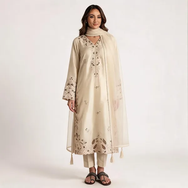 White_Cotton_Silk_Straight_Embroidered_Kurta_Pants_Dupatta_Set_For_Women
