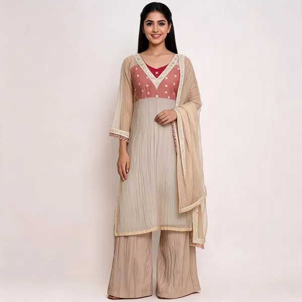 Brown_Tissue_Salsa_Embroidered_Kurta_Set_For_Women