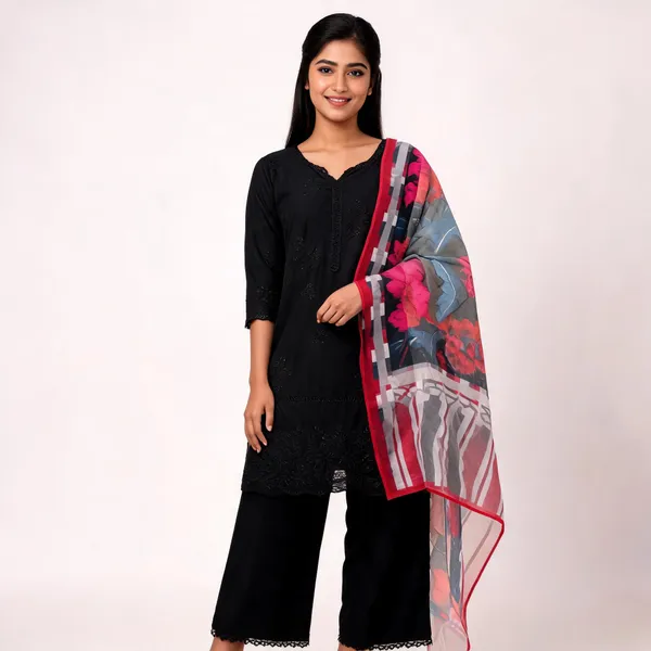 Black_Rayon_Straight_Embroidered_Kurta_Palazzo_Dupatta_Set_For_Women