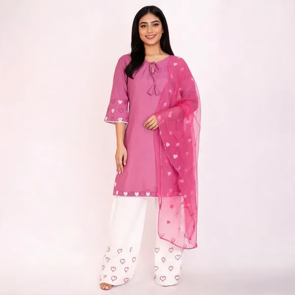 Pink_Silk_Straight_Heart_Motif_Kurta_Set_For_Women