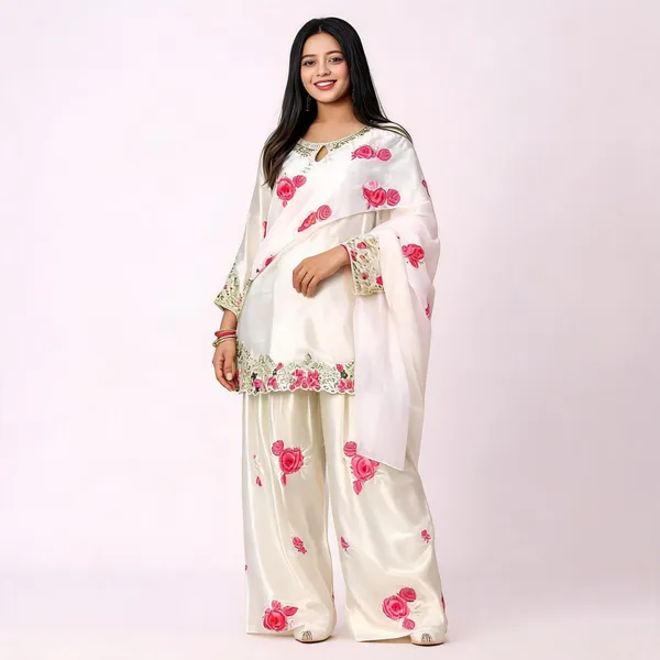 White_Silk_Straight_Floral_Embroidered_Kurta_Set_For_Women