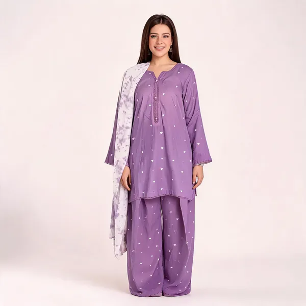 Purple_Cotton_Silk_Straight_Kurta_Set_For_Women