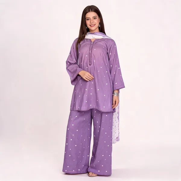 Purple_Cotton_Silk_Straight_Kurta_Set_For_Women