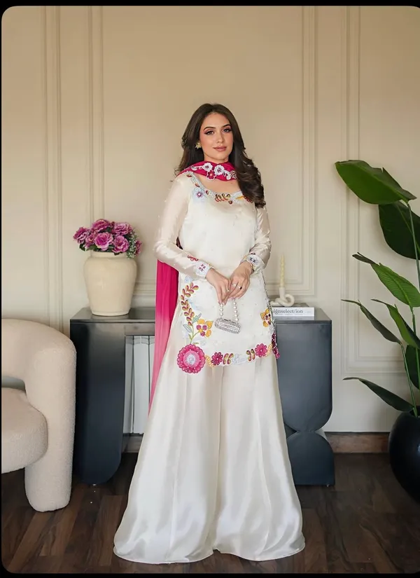 White_Silk_Straight_Embroidered_Kurta_Palazzo_Dupatta_Set_For_Women