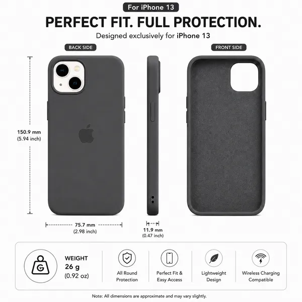 Grey_Silicone_Phone_Case_For_Iphone_13/14