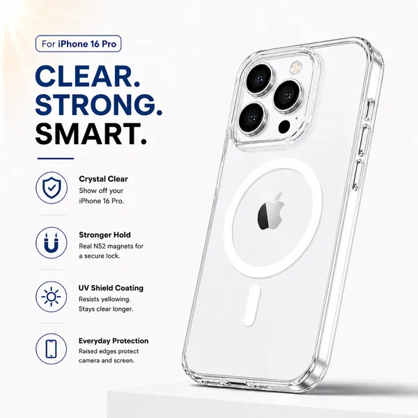 Anti_Yellow_with_N52_MagSafe_Clear_Phone_Case_For_Iphone_16_Pro