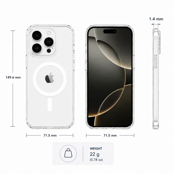 Anti_Yellow_with_N52_MagSafe_Clear_Phone_Case_For_Iphone_16_Pro