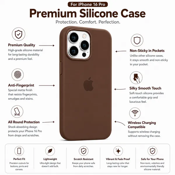 Brown_Silicone_Phone_Case_For_Iphone_16_Pro