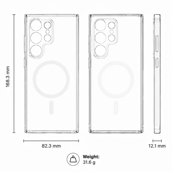 Anti-Yellow_Clear_Magsafe_Phone_Case_For_Samsung_S24_Ultra