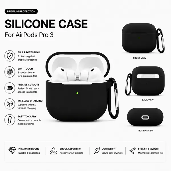 Black_Silicone_Phone_Case_For_Airpods_Pro_3
