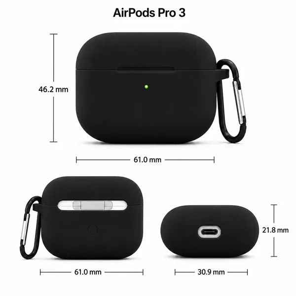 Black_Silicone_Phone_Case_For_Airpods_Pro_3
