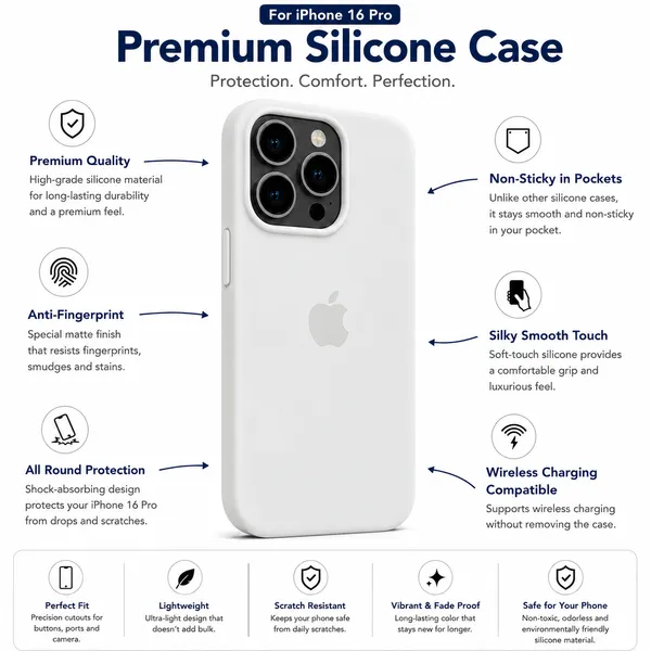 White_Silicone_Phone_Case_For_Iphone_16_Pro